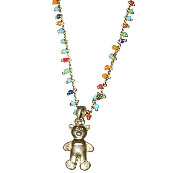 Multi Color Bear Boho Necklace - Picture 7 of 7